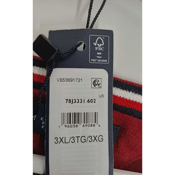 Tommy Hilfiger Men's Signature Solid V-Neck Sweaters - Rouge 3XL - Picture 5 of 7